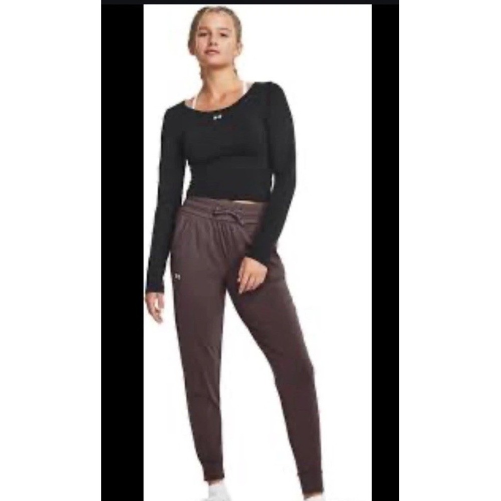 Under Armour UA Tech HeatGear Pants Womens S Black Loose Fit Jogger‎ Pocket